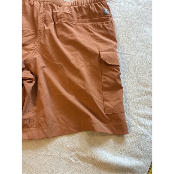 Huk Men's Shorts Medium Orange Cargo Creekbed Pull on Buckle Gorpcore Hiking - Picture 9 of 14